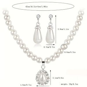 Sada perel náhrdelník + náušnice (92)