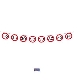 Girlanda narozeninová dopravní značka - 30 let